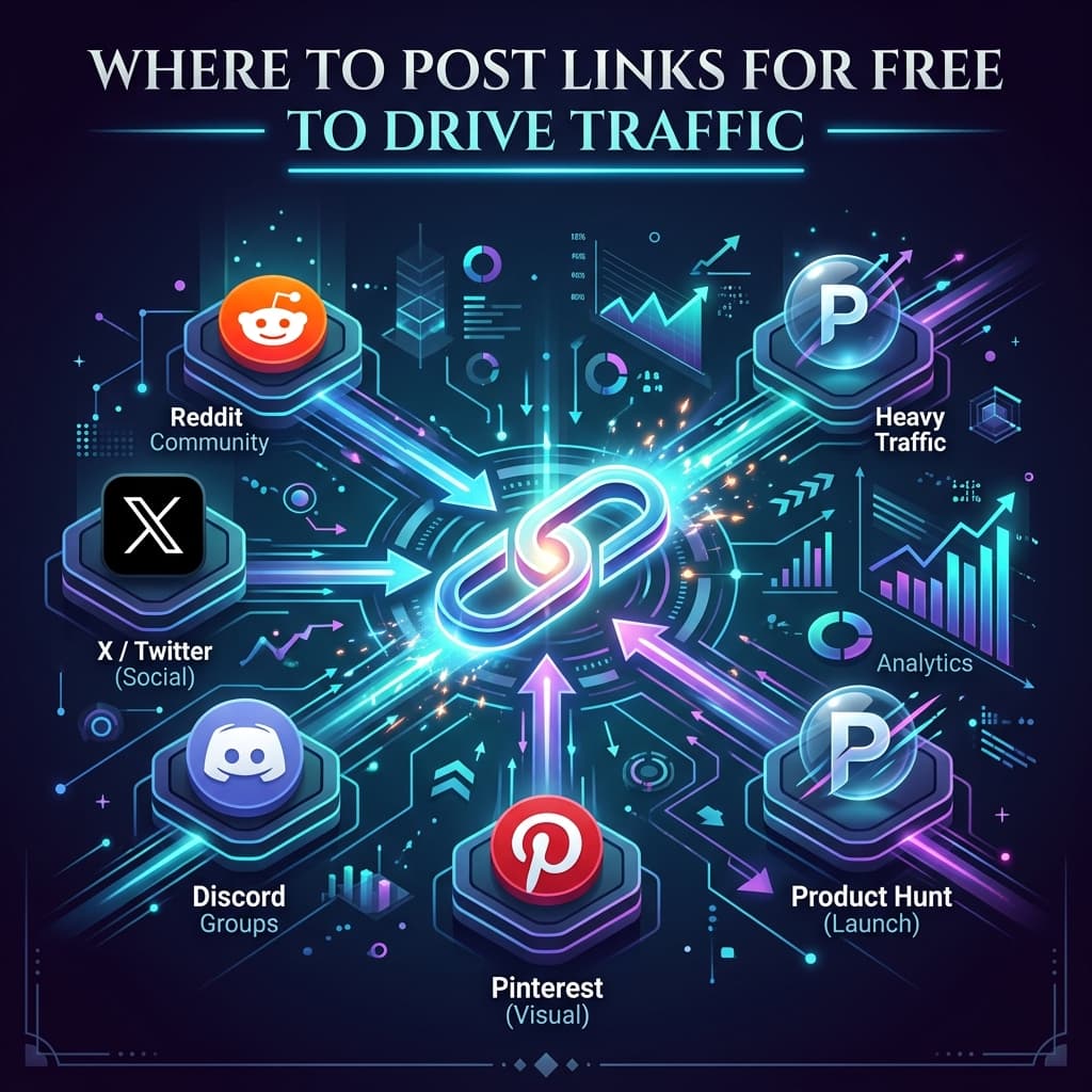 Where to Post Links for Free: 25 High-Traffic Websites to Share Links (2026)